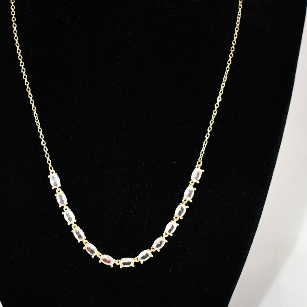 Borrowed & Blue 16" GOLD W CZ's Necklace #BBNC4101CRGD NWT  Details:  16" Length